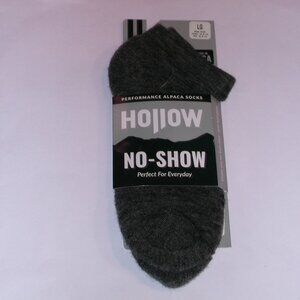 HOLLOW Performance Alpaca No Show Socks Size Large Gray
